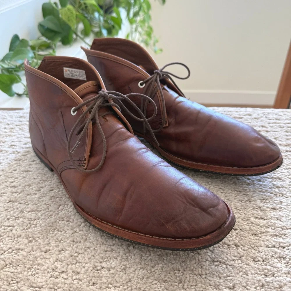 Timberland WODEHOUSE Brown Leather Chukka Boots Men 13 Casual Lace‎ Up